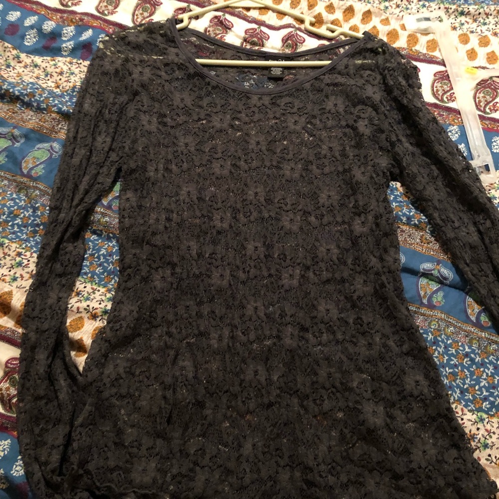 Lace long sleeve shirt